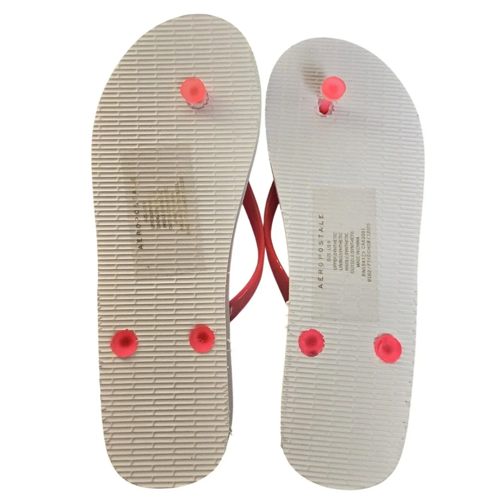 Aeropostale NWT Women's Tie Dye Flip Flop Sandals Pink Yellow Neon Size 9